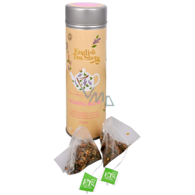 English Tea Shop Bio Zklidňující směs 15 kusů bioodbouratelných pyramidek čaje v recyklovatelné plechové dóze 30 g