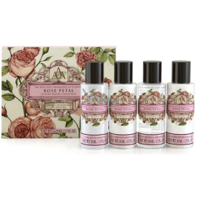 Somerset Toiletry Růže tělové mléko 50 ml + sprchový gel 50 ml + šampón na vlasy 50 ml + kondicionér na vlasy 50 ml, kosmetická cestovní sada