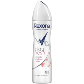 Rexona Stay Fresh White Flower & Lychee - Bílé květy a liči antiperspirant deodorant sprej pro ženy 150 ml