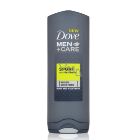 Dove Men + Care Active + Fresh osvěžující sprchový gel na tělo a obličej 250 ml