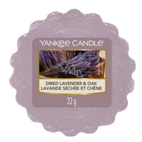 Yankee Candle Dried Lavender & Oak - Sušená levandule a dub vonný vosk do aromalampy 22 g