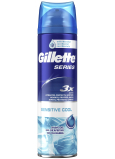 Gillette Series 3x Sensitive Cool gel na holení pro muže 200 ml