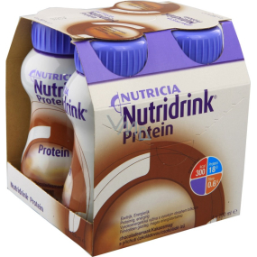 Nutricia Nutridrink Protein s čokoládovou příchutí vysokoenergetická výživa s vysokým obsahem bílkovin perorální sol. 4 x 200 ml