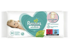 Pampers Sensitive vlhčené ubrousky pro děti 52 kusů