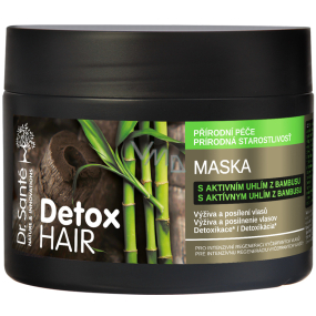 Dr. Santé Detox Hair maska s aktivním uhlím z bambusu pro intenzivní regeneraci vyčerpaných vlasů 300 ml