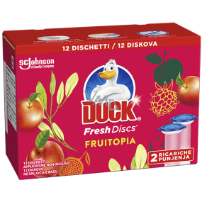 Duck Fresh Discs Fruitopia WC gel pro hygienickou čistotu a svěžest Vaší toalety náhradní náplň 2 x 36 ml