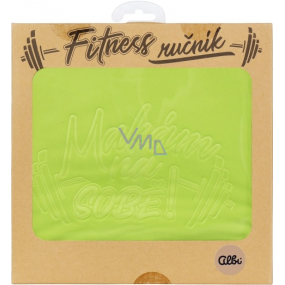 Albi Fitness ručník Makám na sobě zelený 90 x 50 cm