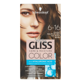 Schwarzkopf Gliss Color barva na vlasy 6-16 Chladný perleťový hnědý 2 x 60 ml