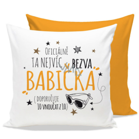 Nekupto Dárkové centrum Polštář s věnováním Bezva babička 30 x 30 cm