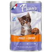 Plaisir Kitten kuřecí v omáčce kompletní krmivo pro mladé kočky kapsička 100 g
