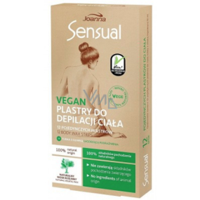 Joanna Sensual Vegan depilační pásky na tělo 12 kusů