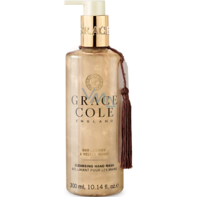 Grace Cole Oud Accord & Velvet Musk - Oudové dřevo a sametové pižmo čisticí tekuté mýdlo na ruce dávkovač 300 ml