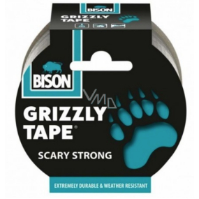 Bison Grizzly Tape lepicí páska opravná stříbrná, šíře pásky: 50 mm s návinem o délce 10 m