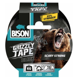 Bison Grizzly Tape lepicí páska opravná černá, šíře pásky: 50 mm s návinem o délce 10 m