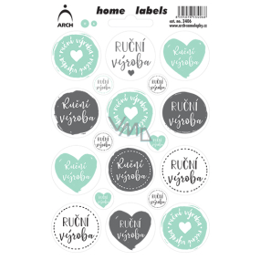 Arch Domácí etikety Home Labels samolepky Ruční výroba 12 x 18 cm