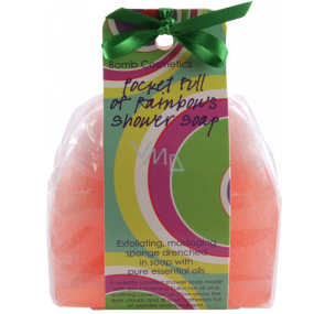 Bomb Cosmetics Sladká duha - Pocket Full of Rainbows Sprchové masážní mýdlo 140 g