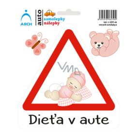 Arch Autosamolepka Dieťa v aute - batole holčička SK 15 x 17,5 cm