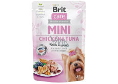 Brit Care Mini Chicken & Tuna Fillets In Gravy kompletní superprémiové krmivo pro dospělé psy mini plemen kapsička 85 g