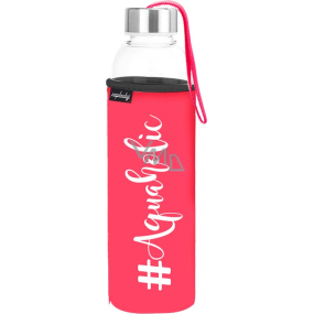 Nekupto Neplastuj Skleněná láhev na pití Aquaholic 500 ml