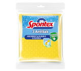 Spontex 3 Antibak antibakteriální houbová utěrka žlutá 18,5 x 20,5 cm 3 kusy