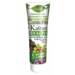 Bione Cosmetics Cannabis + Kaštan žíly a cévy bylinný balzám s Kaštanem koňským 200 ml