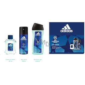 Adidas UEFA Champions League Dare Edition VI voda po holení 50 ml + sprchový gel 250 ml + deodorant sprej 150 ml, kosmetická sada