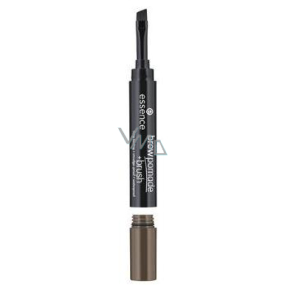 Essence Brow Pomade & Brush barva na obočí 04 Dark brown 1,2 g