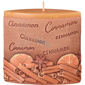 Candles Skořice Cinnamon vonná svíčka elipsa 110 x 45 x 110 mm