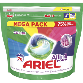 Ariel All in 1 Pods Color gelové polštářky na barevné prádlo 70 kusů x 35 ml