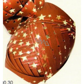 Nekupto Klubíčko Luxus červené se zlatými hvězdičkami 1 cm x 10 m KB 200 30