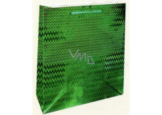 Nekupto Dárková papírová taška hologram standart 23 x 18 x 10 cm Zelená THM