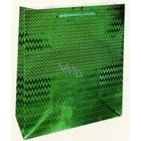 Nekupto Dárková papírová taška hologram standart 23 x 18 x 10 cm Zelená THM