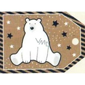 Nekupto Vánoční kartičky na dárky Lední medvěd 5,5 x 7,5 cm 6 kusů
