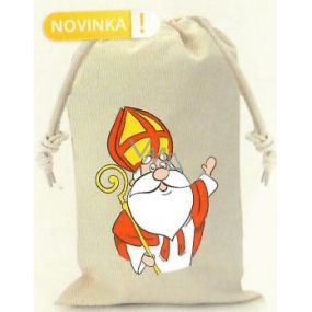 Nekupto Pytlík látkový mikulášský Mikuláš bílý 220 x 320 mm