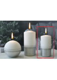 Lima Aroma linie svíčka stříbrná válec 50 x 100 mm 1 kus