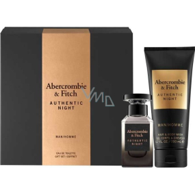 Abercrombie & Fitch Authentic Night Man toaletní voda pro muže 50 ml + sprchový gel 200 ml, dárková sada