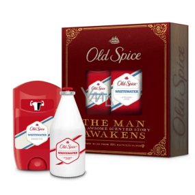 Old Spice White Water Vintage antiperspirant deodorant stick 50 ml + voda po holení 100 ml, kosmetická kazeta pro muže