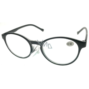 Berkeley Čtecí dioptrické brýle +2,5 plast černé, kulaté skla 1 kus MC2182