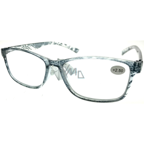 Berkeley Čtecí dioptrické brýle +2,5 plast průhledné, černé tečky 1 kus MC2181