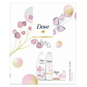 Dove Nourishing Secrets Rozzařijící Rituál Lotosový květ a rýžová voda sprchový gel 250 ml + antiperspirant deodorant sprej 150 ml + toaletní mýdlo 100 g, kosmetická sada