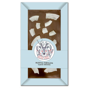 Bohemia Gifts Krásné Vánoce ručně vyráběná mléčná čokoláda sypaná kokosem 80 g