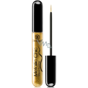 Dermacol Metallic Chic Liquid Eyeliner tekuté oční linky 01 Gold 6 ml