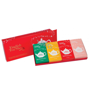 English Tea Shop Bio Červené vánoce 60 kusů bioodbouratelných pyramidek čaje, 90 g dárková sada