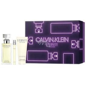 Calvin Klein Eternity parfémovaná voda pro ženy 100 ml + parfémovaná voda 10 ml + tělové mléko 100 ml, dárková sada