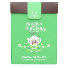 English Tea Shop Bio Zelený čaj Sencha sypaný 80 g + dřevěná odměrka se sponou