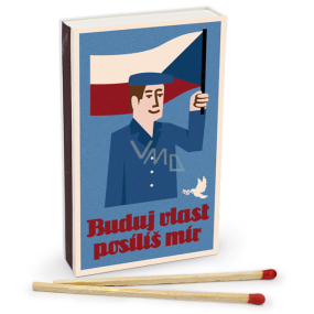 Nekupto Originální zápalky v retro stylu Buduj vlast posílíš mír 45 kusů