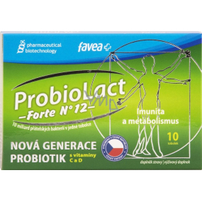 Favea ProbioLact forte N°12 probiotika s vitaminem C a D doplněk stravy 10 tobolek