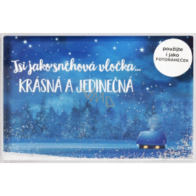 Albi Sněžítko fotorámeček Krásná a jedinečná 10,5 x 15,7 x 10 cm