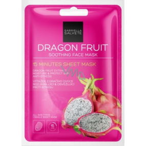 Gabriella Salvete 15 Minutes Sheet Mask Dragon Fruit zklidňující textilní pleťová maska 1 kus