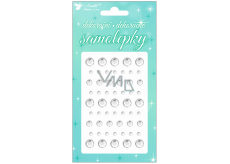 Dekorační samolepky kamínky průhledné 12 x 8 cm